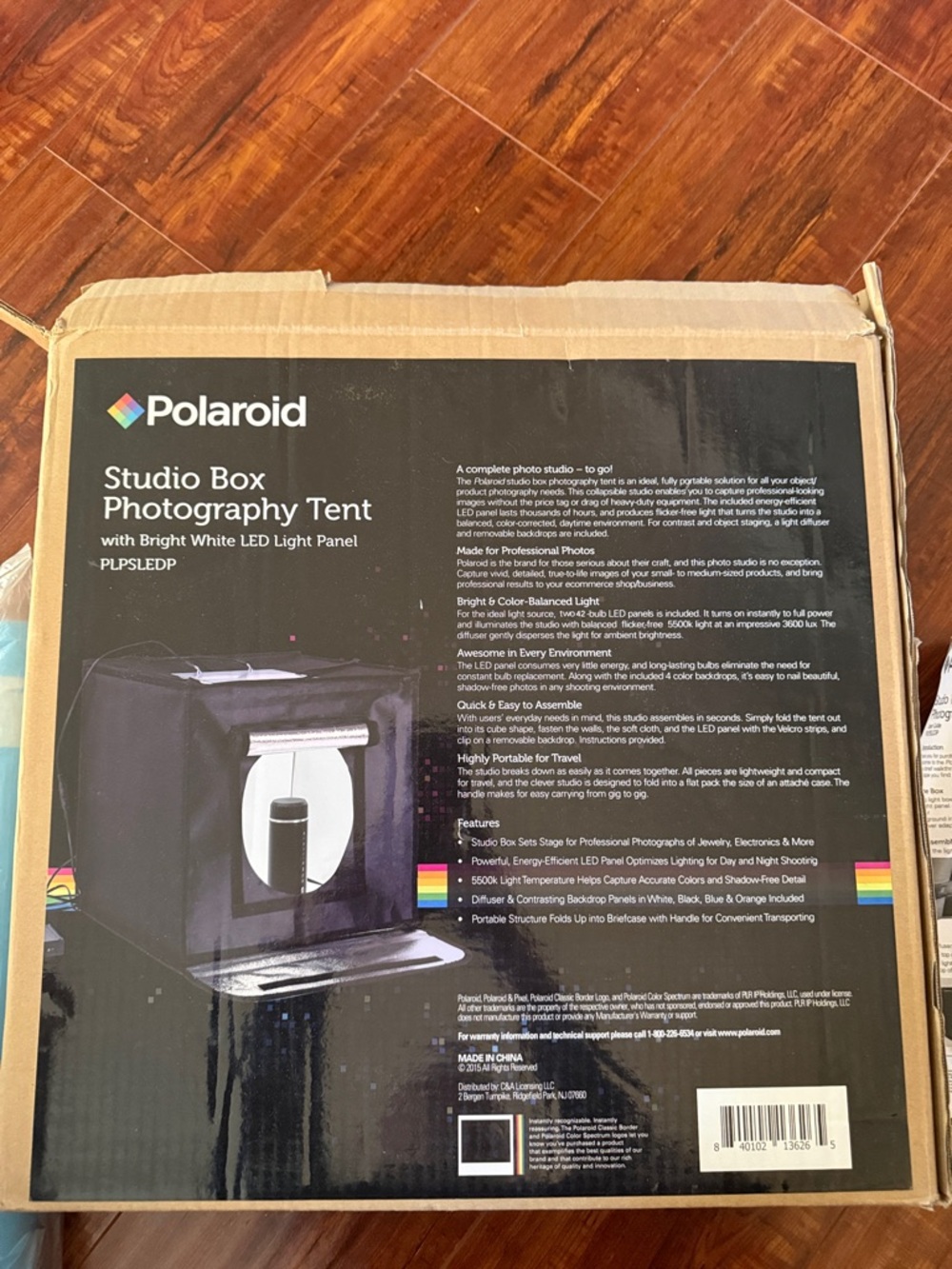 Polaroid Studio Box Photography Tent with Bright White LED Light Panel NEW